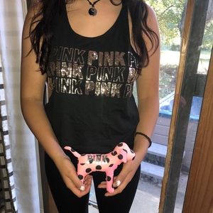 PINK tank top that comes with pink dog!